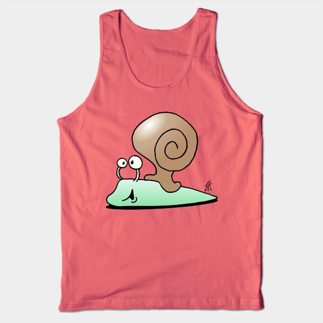 Snail Tank Top by Cardvibes